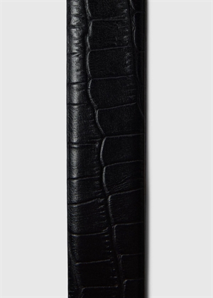 Iona croco leather belt Sort Selected Femme 